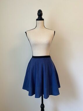 Anthropologie Blue & White A-Line Skirt